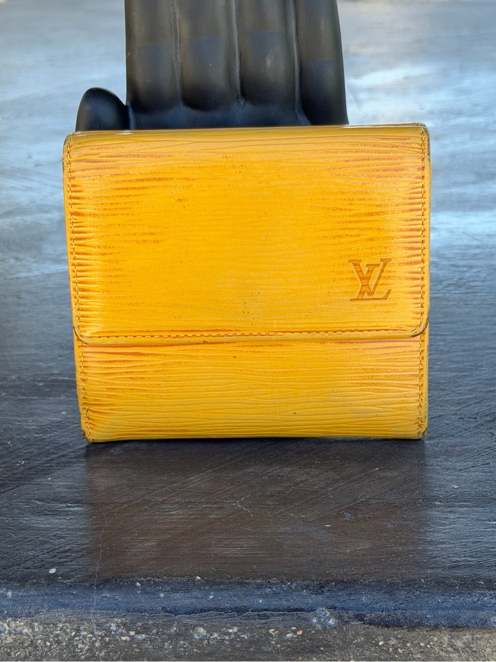 Louis Vuitton Yellow Epi Leather Compact Wallet